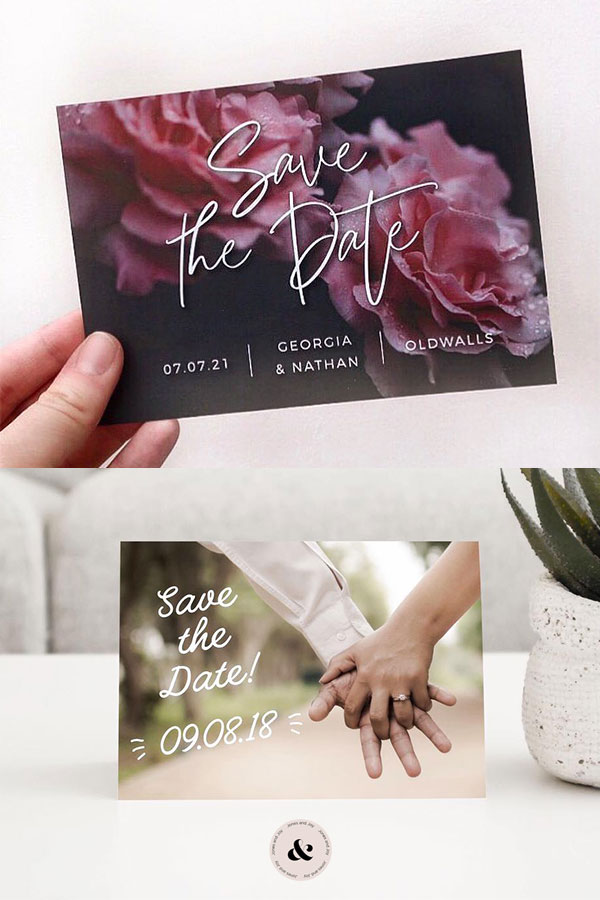 Need inspo for your wedding stationery? Click to check out these 10 beautiful wedding stationery designs, including this unique photographic wedding stationery, or repin for inspo later #weddingstationery #weddingstationerydesigns #photographweddingstationery #weddinginspo #engagementphotography